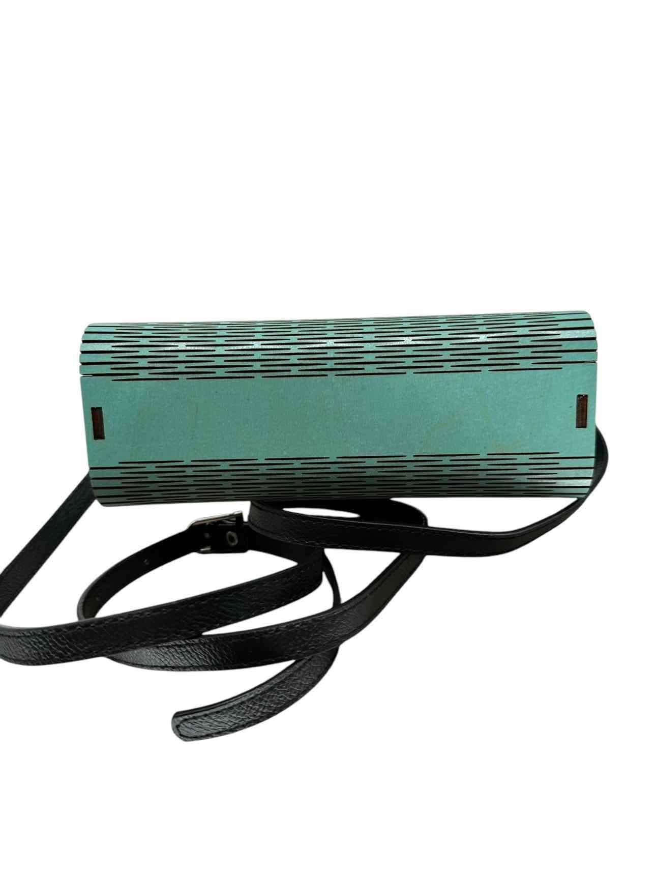 Timbertote The Classic Turquoise Wood Crossbody **NEW**