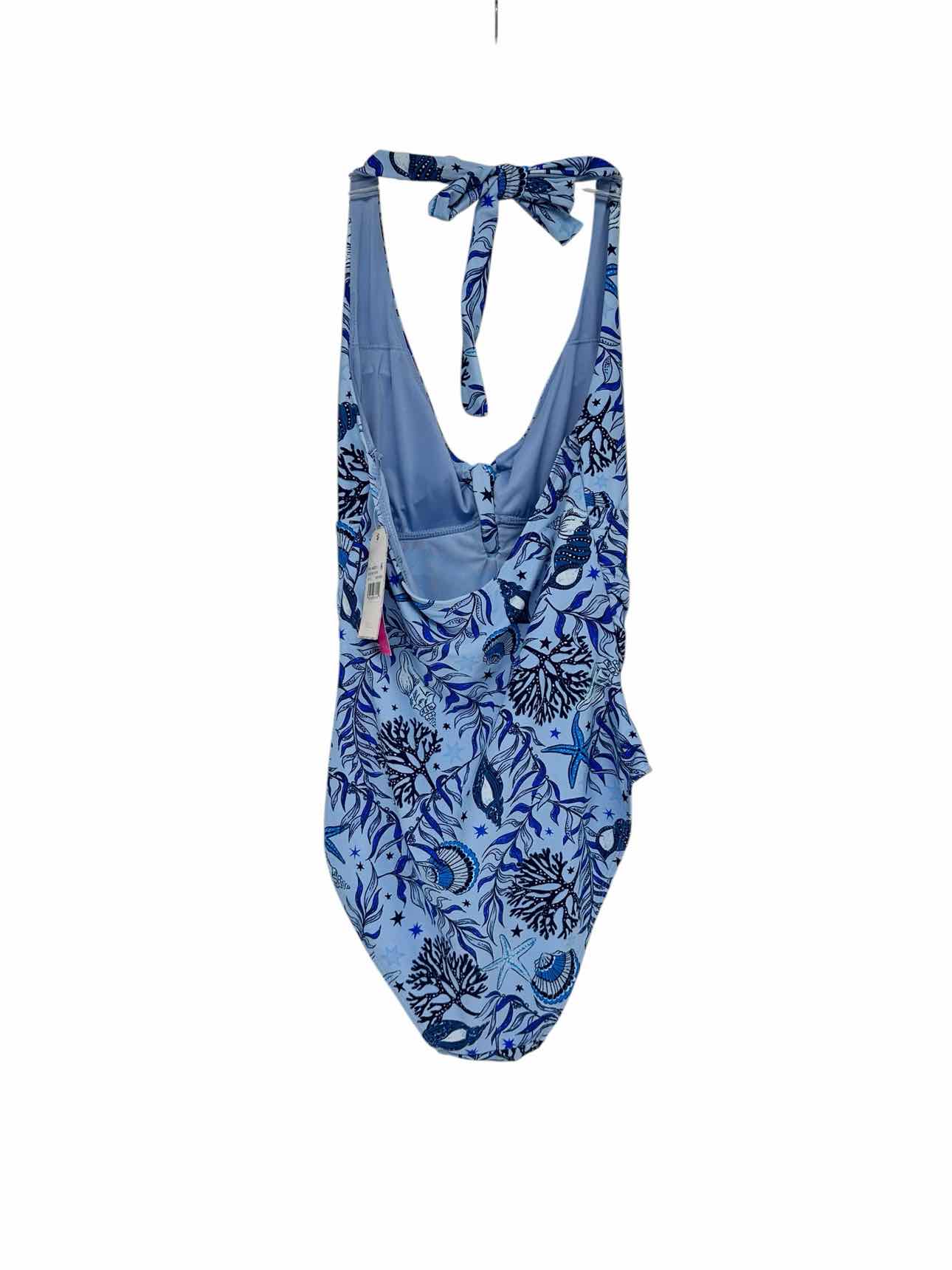 Stella Parker Sea Short Blue 1 Pc Swimsuit Size M **NEW**