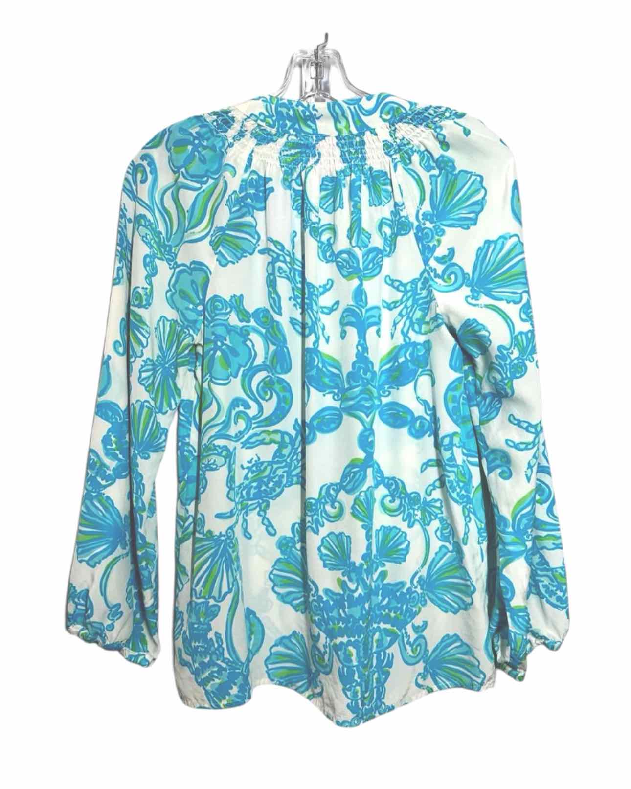 Lilly Pulitzer Blue Size XS Long Sleeve Top