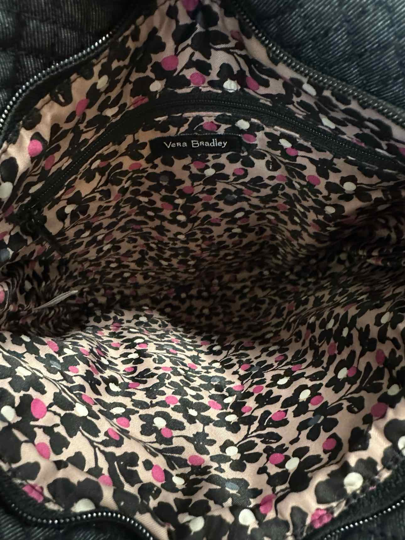 Vera Bradley Iconic Triple Zip Hipster Dk. Gray Denim Crossbody