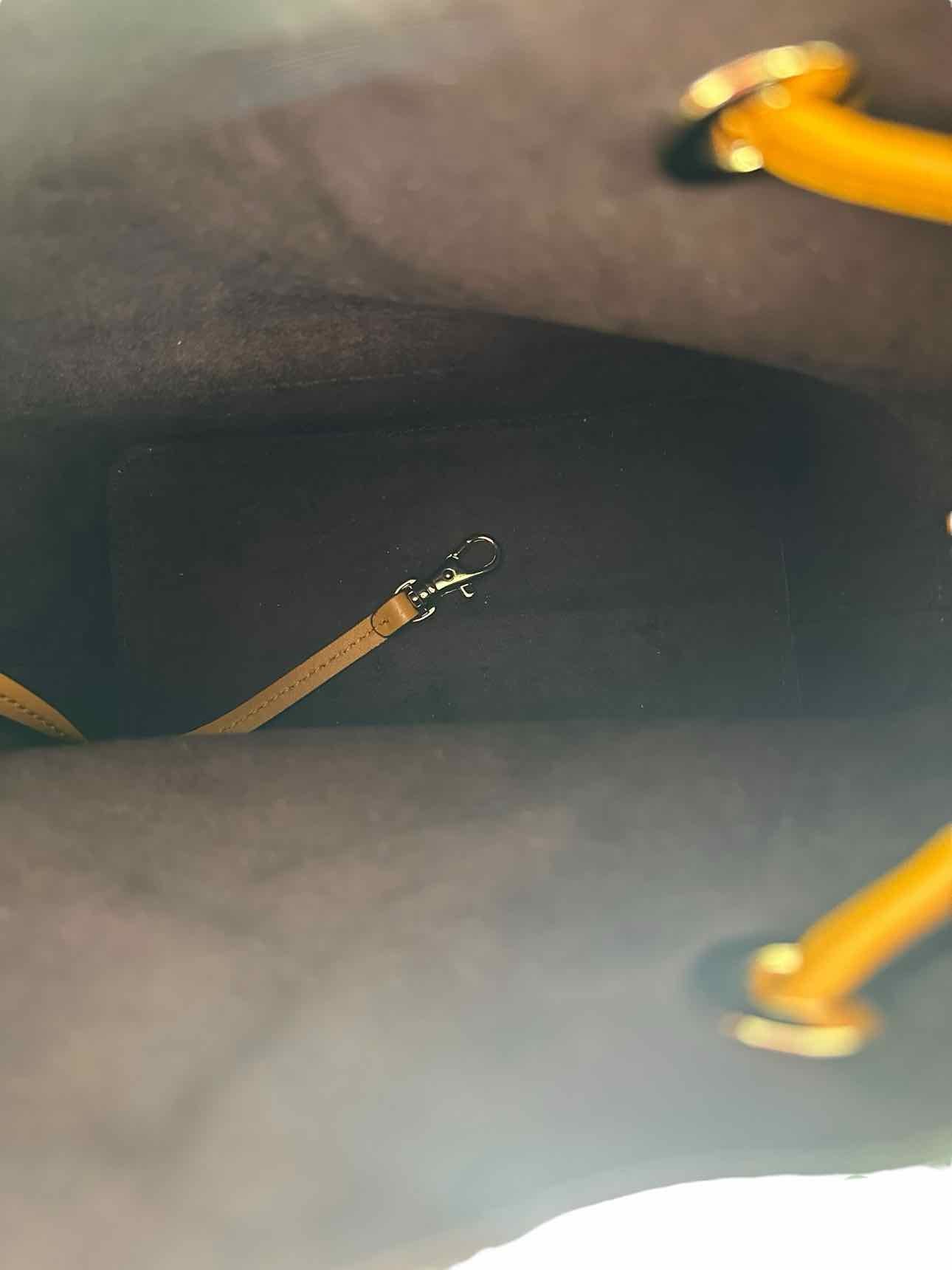Michael Kors Cary Medium Bucket Bag Gold Suede