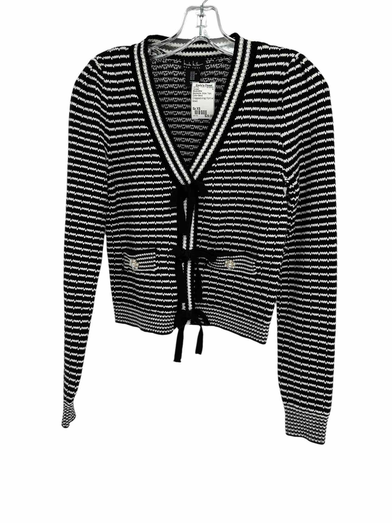 Nicole Miller Black/white Size XS Cardigan