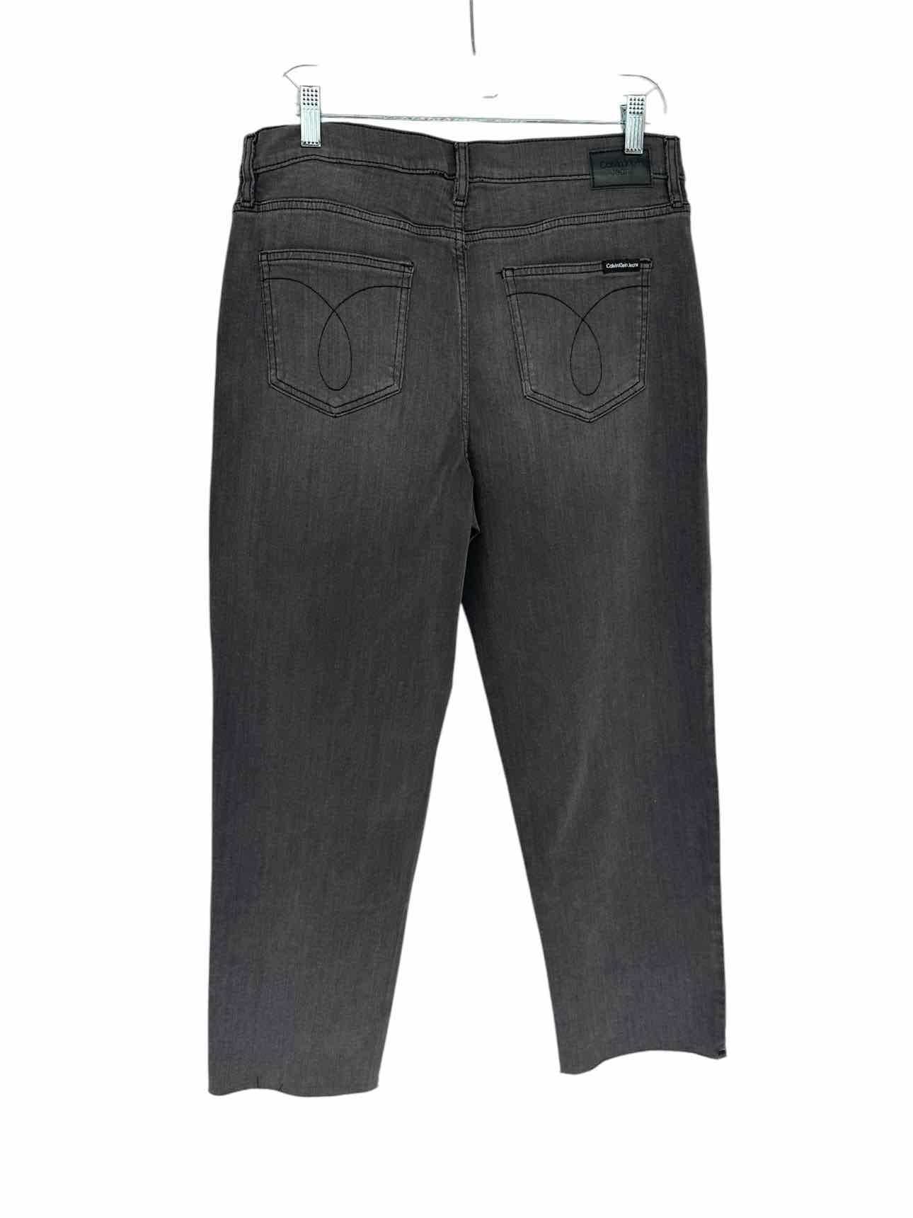 Calvin Klein High Rise Straight Black Jeans Size 12 **NEW**