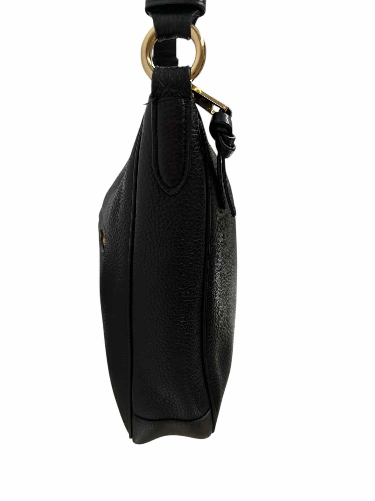 Coach Ellie File Bag Black Leather Crossbody