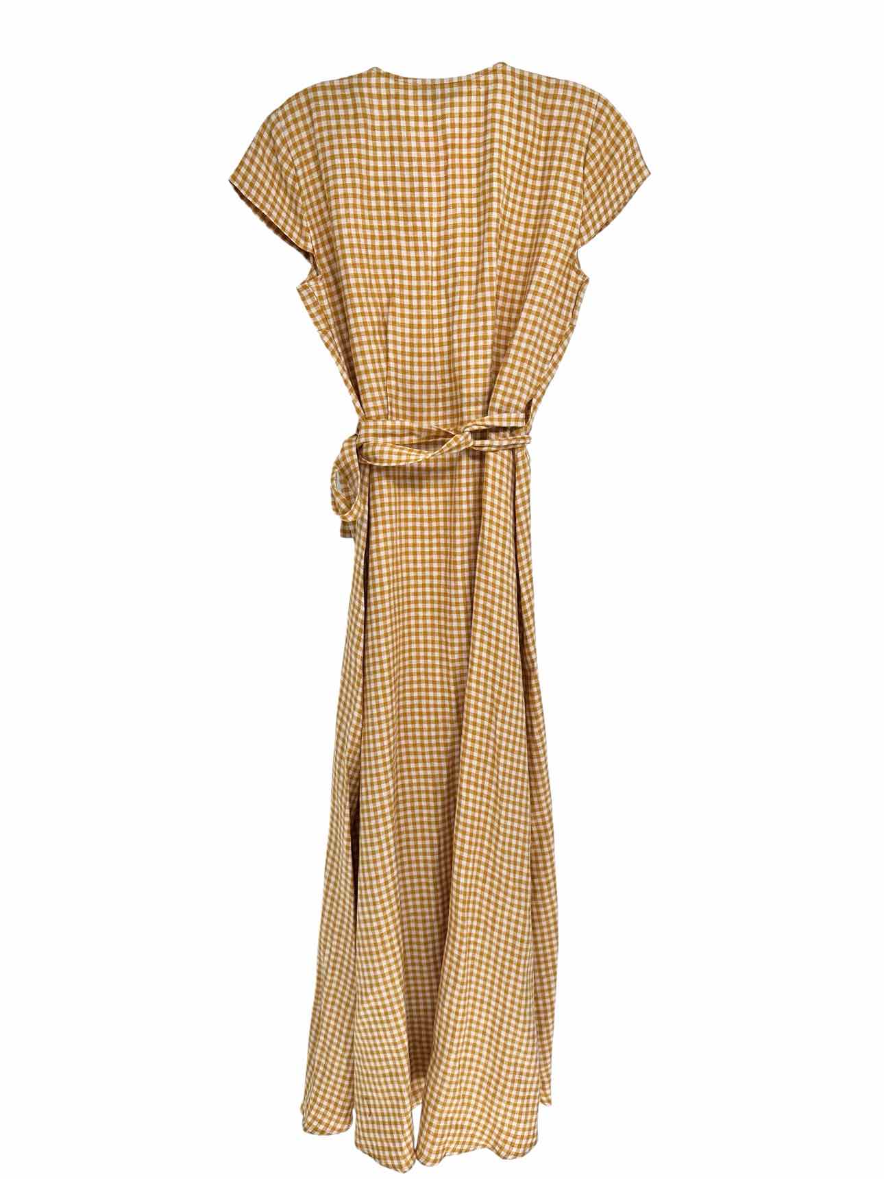 & Other Stories Gold Midi Wrap Dress Size 4 **NEW**