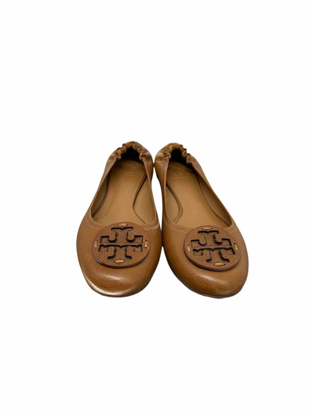 Tory Burch Reva Ballet Flat Tan Shoe Size 11