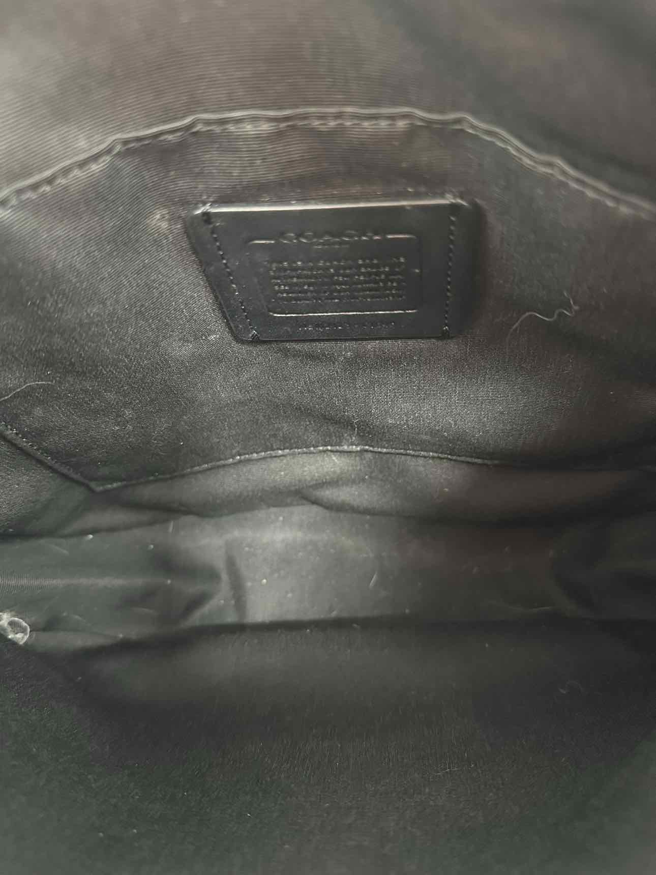 Coach Ellie File Bag Black Leather Crossbody