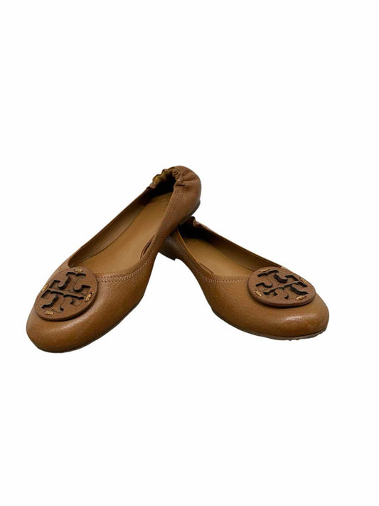 Tory Burch Reva Ballet Flat Tan Shoe Size 11
