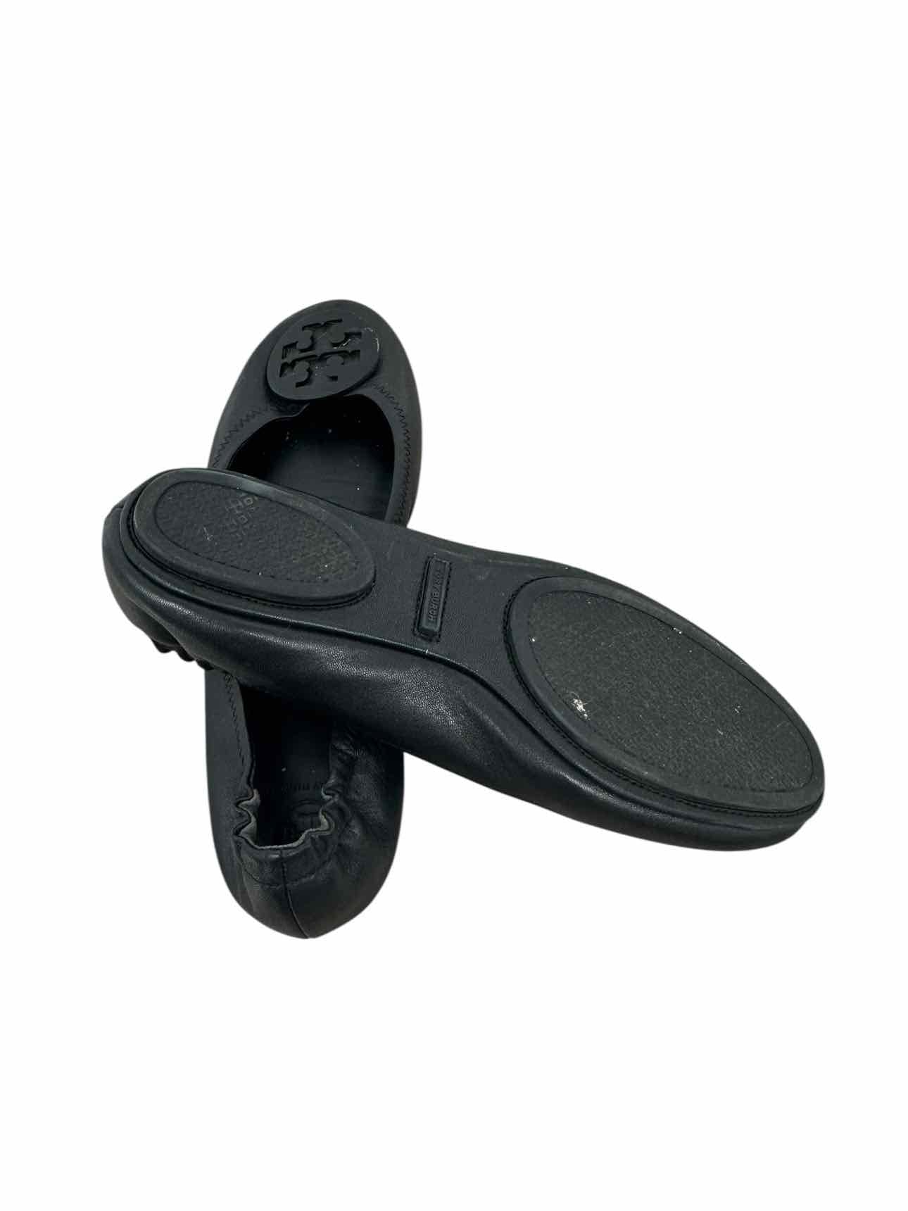 Tory Burch Reva Ballet Flat Black Shoe Size 10