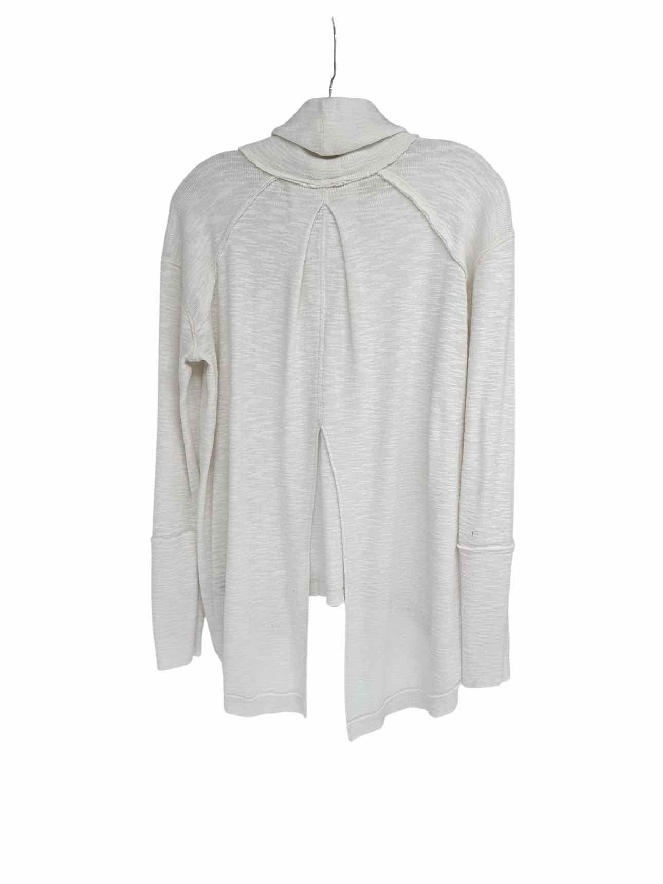 We The Free Tara Turtleneck White Long Sleeve Top Size S
