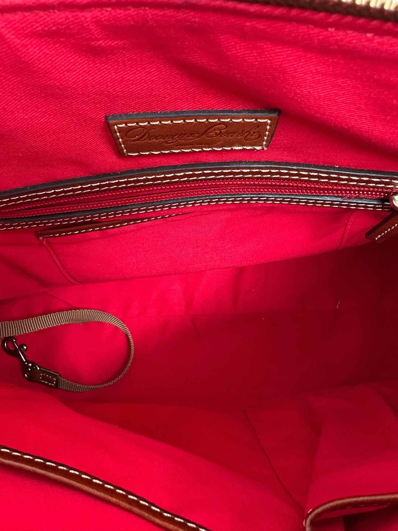 Dooney & Bourke Pebbled Grain Zip Zip Satchel Blue Leather