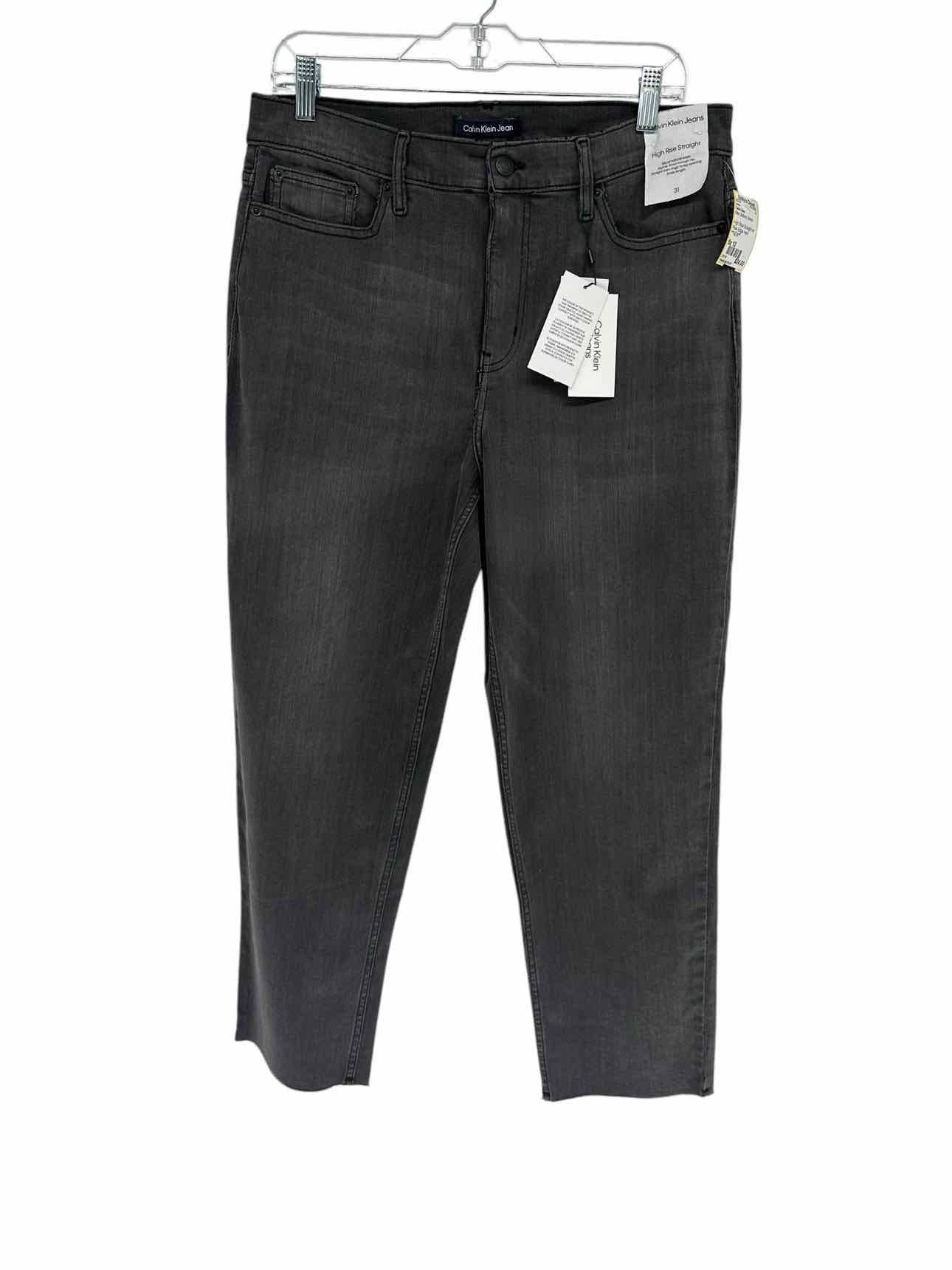 Calvin Klein High Rise Straight Black Jeans Size 12 **NEW**