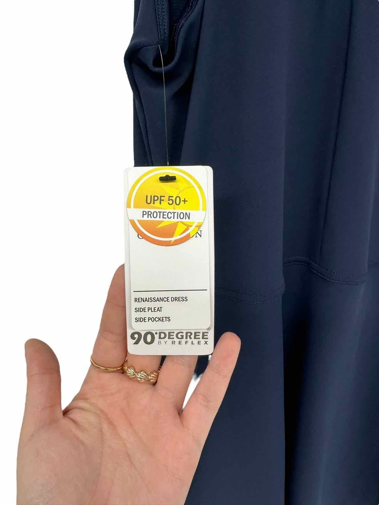 90 Degrees Airlux Renaissance Side Pleat Tennis Dress Navy Size S **NEW**