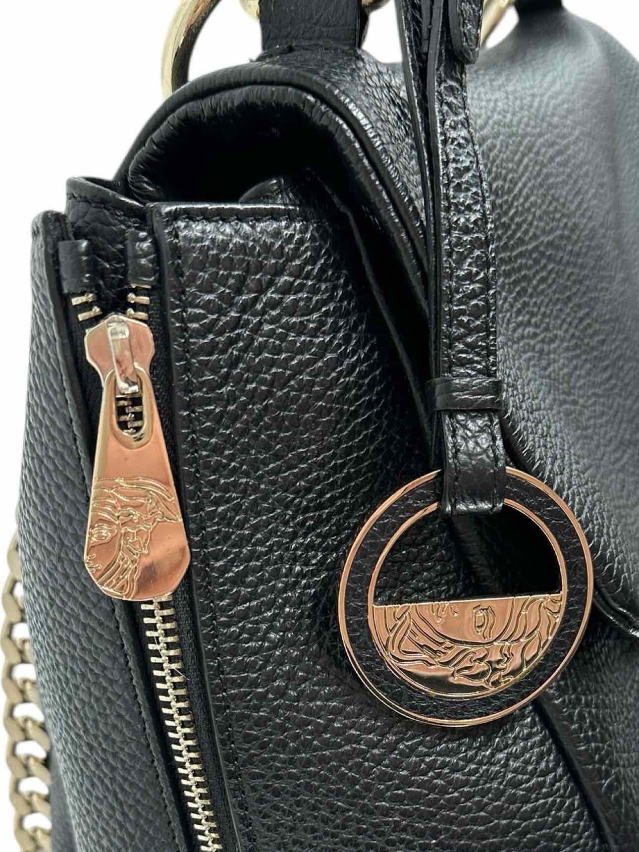Versace Collection Authentic Vitello Stampa Alce Flap Shoulder Bag