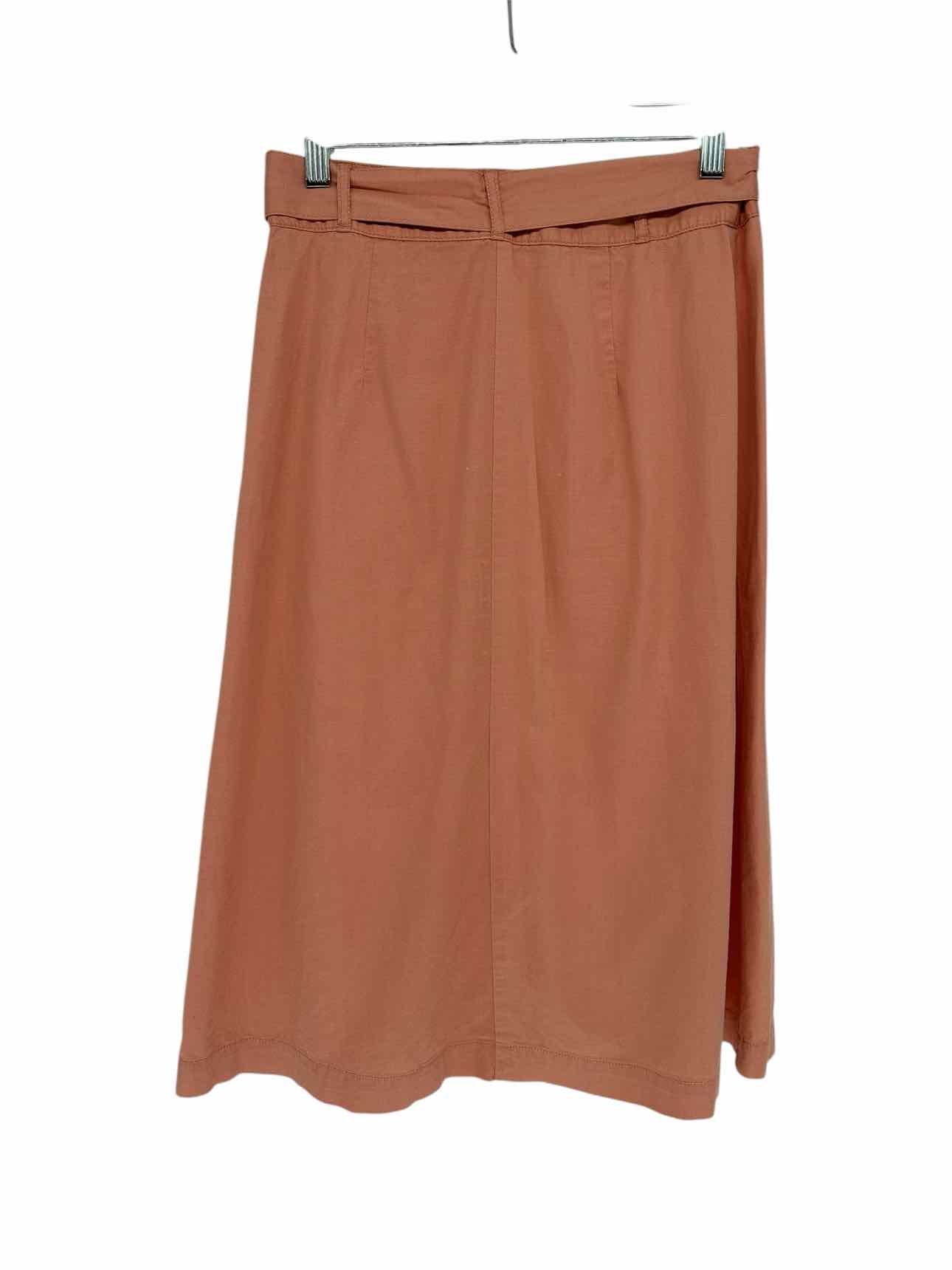 Madewell Peach Faux Wrap Skirt Size 4