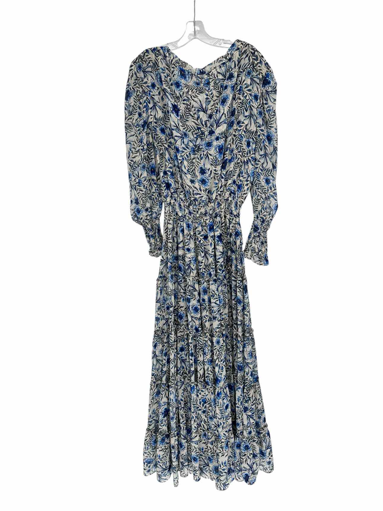 Misa Los Angeles Long Sleeve Vida in Indigo Blooms Size XL