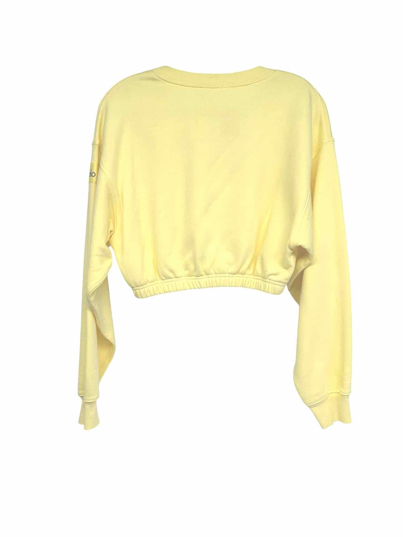 alo Devotions Cropped Crewneck Yellow Size S