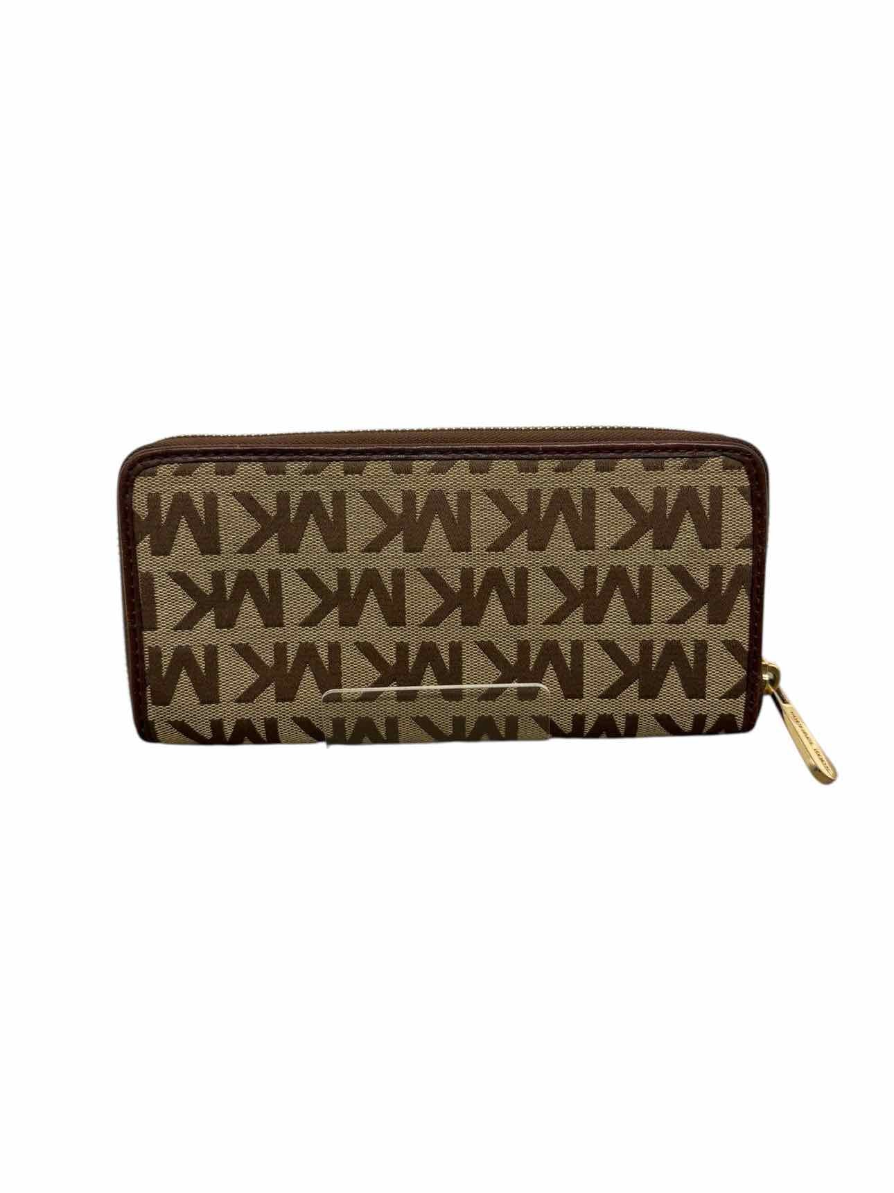 Michael Kors Brown Zip Around Continental Wallet