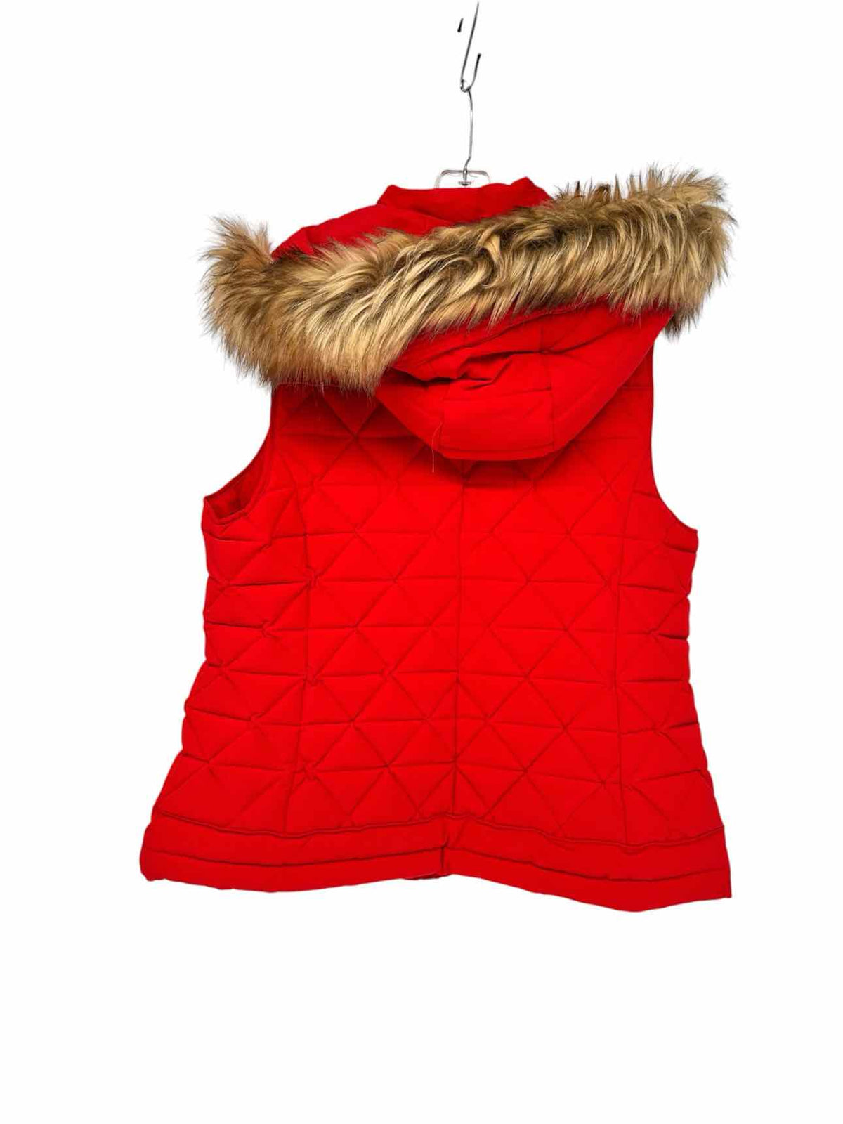 Marc New York Red Thea Puffer Vest Down Fill Detachable Hood Size XL