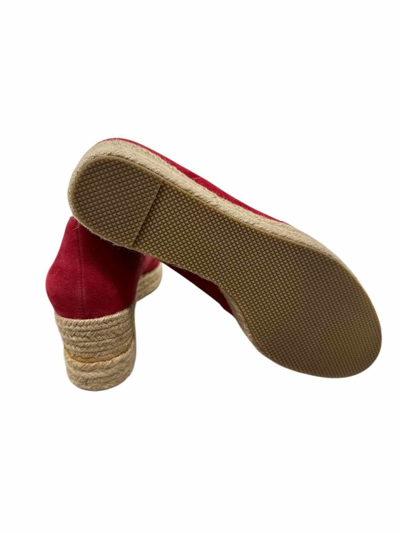 Bettye Muller Reese Platform Red Espadrilles Shoe Size 8.5 **NEW**