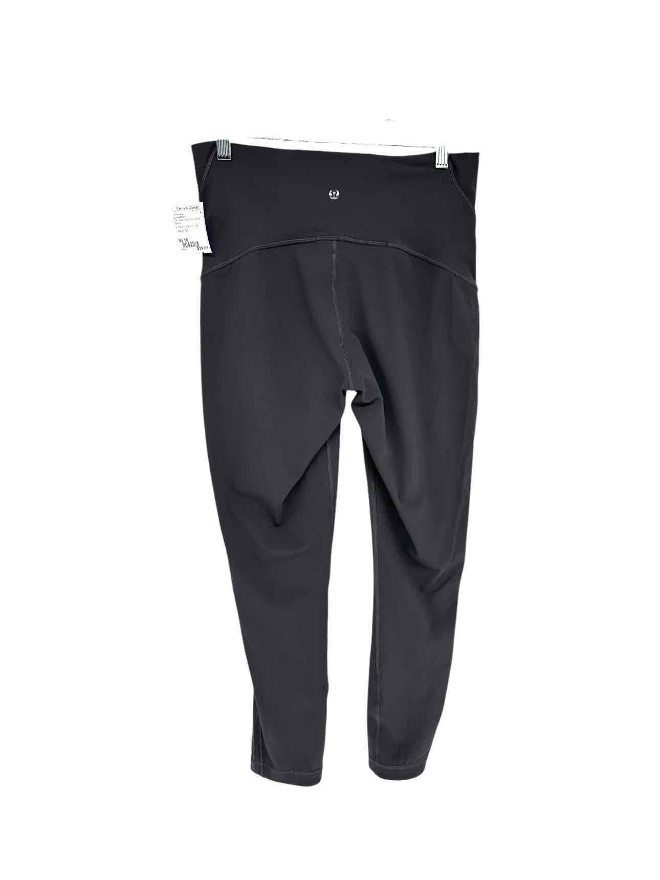Lululemon Power Lines Crop Leggings Dk. Gray Size 10