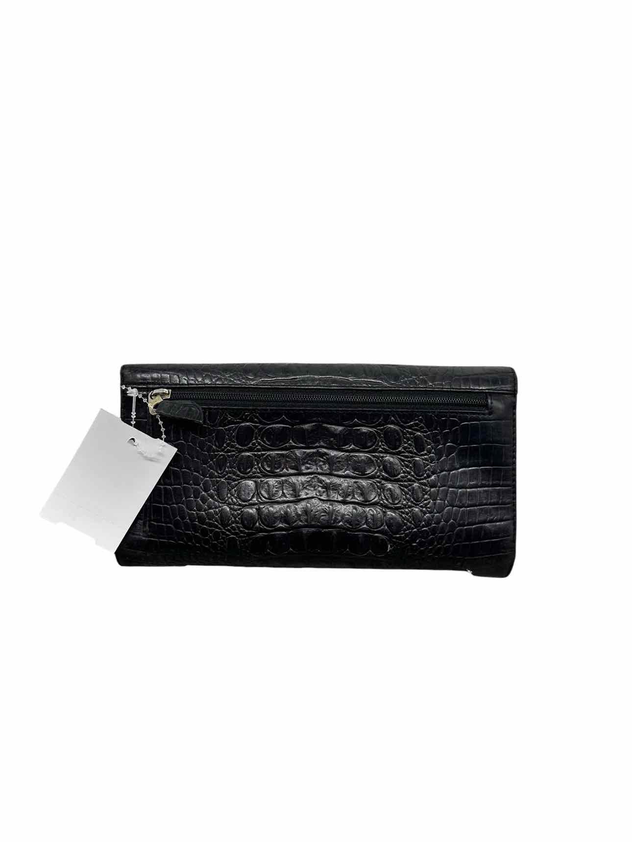 Brahmin Black Vintage Checkbook Wallet