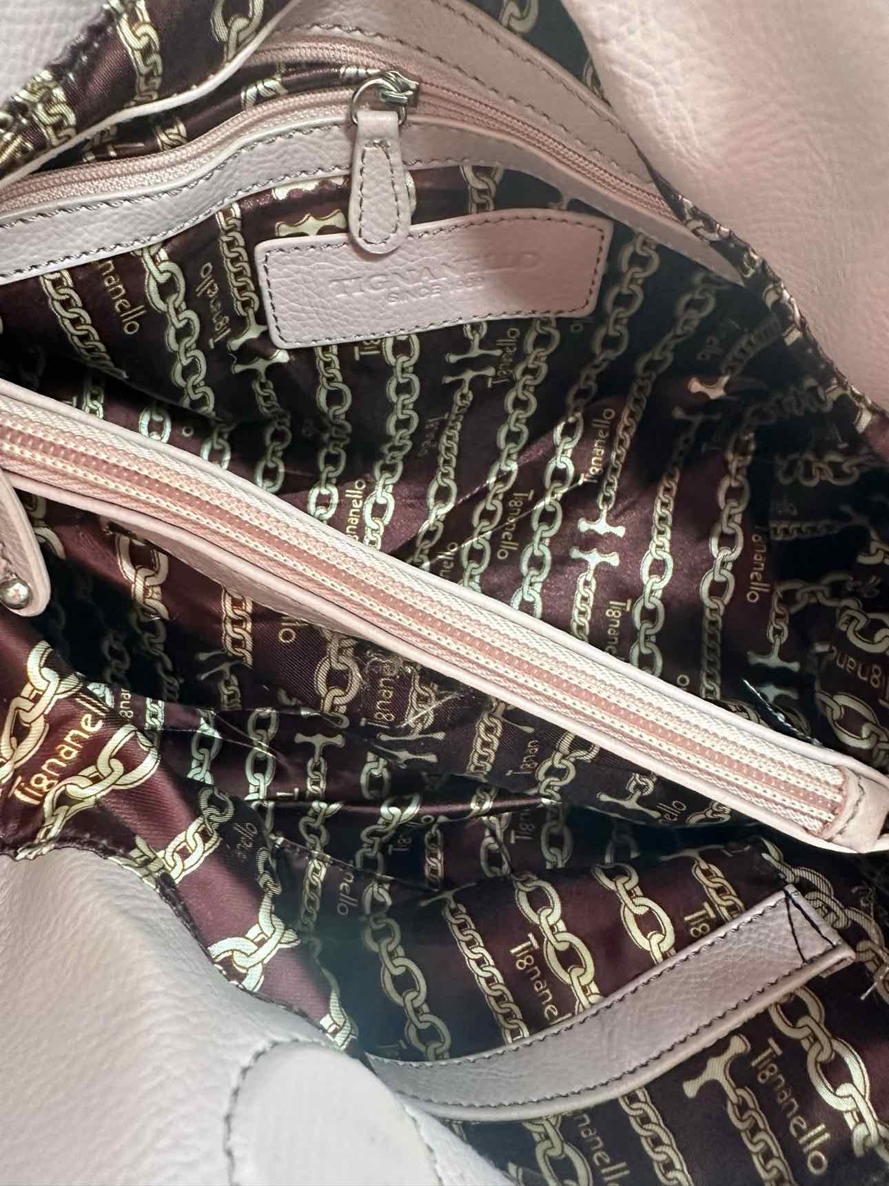 Tignanello Pink Leather Satchel