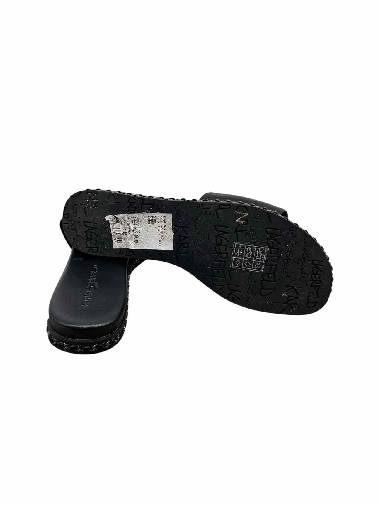 Karl Lagerfeld Bijou Black Sandals Shoe Size 7