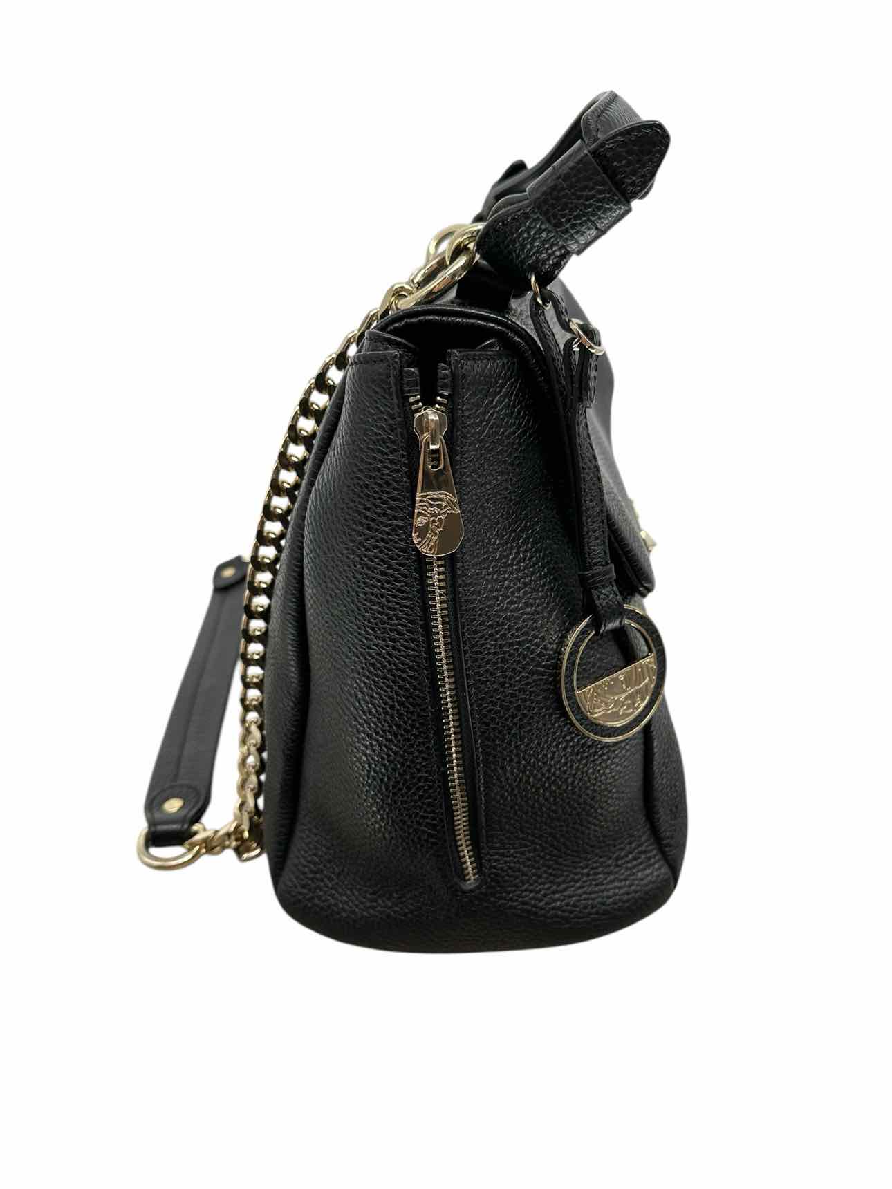 Versace Collection Authentic Vitello Stampa Alce Flap Shoulder Bag
