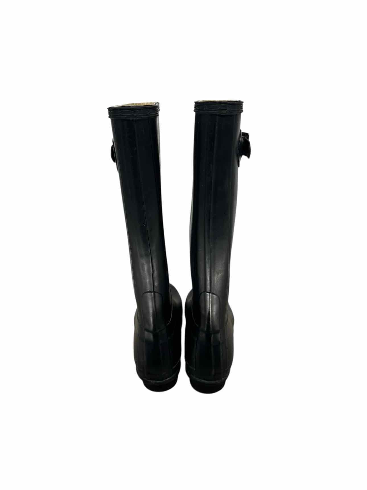 Hunter Original Tall Black Rain Boots Shoe Size 6M/7F