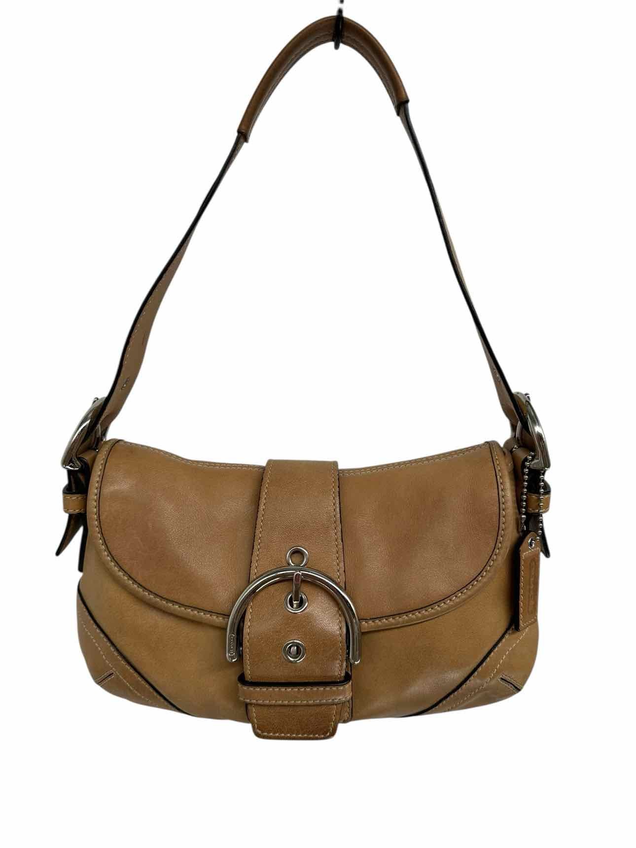 Coach Soho Flap Bag Tan Leather Satchel
