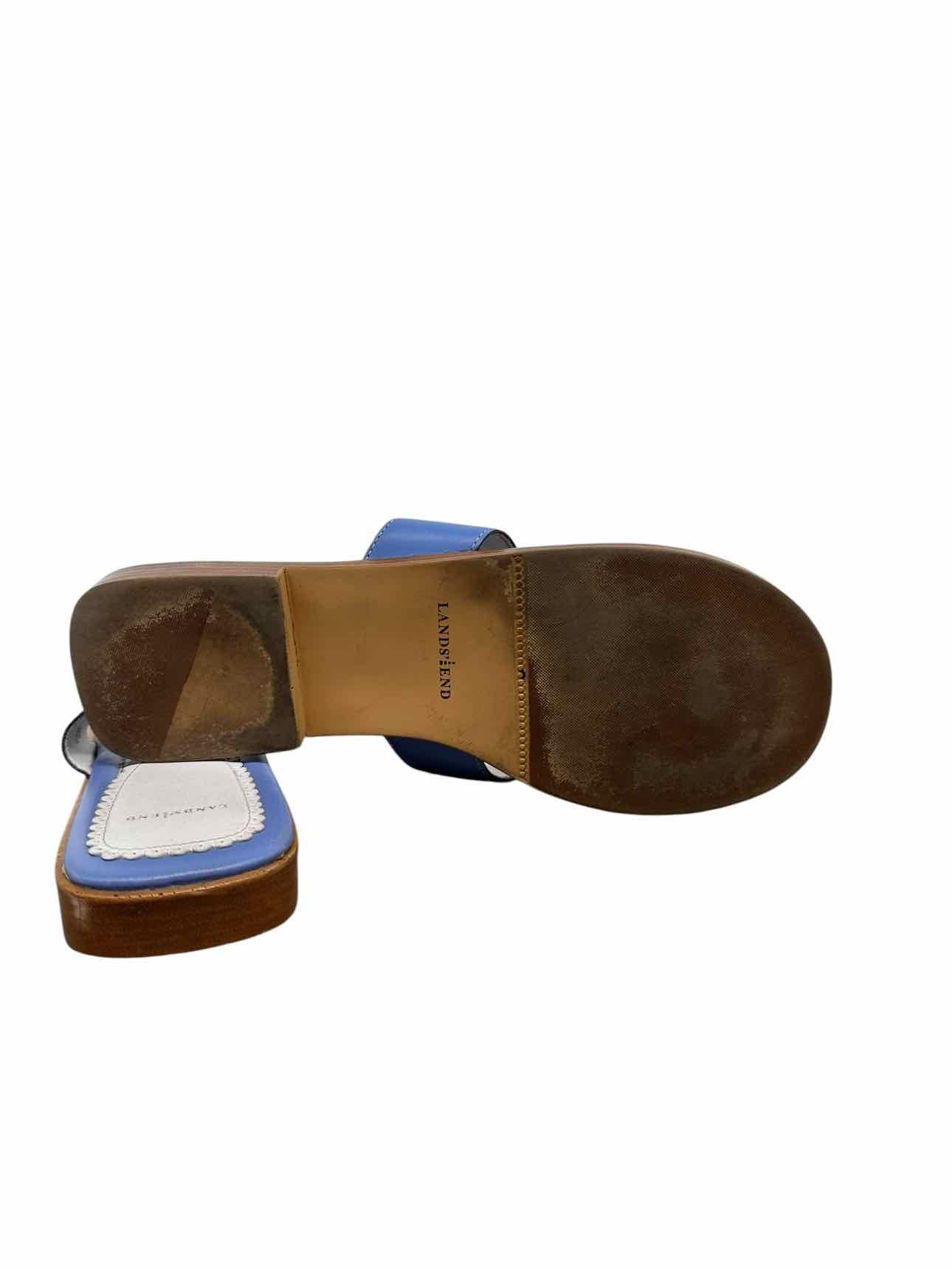 Land's End Blue Sandals Shoe Size 8
