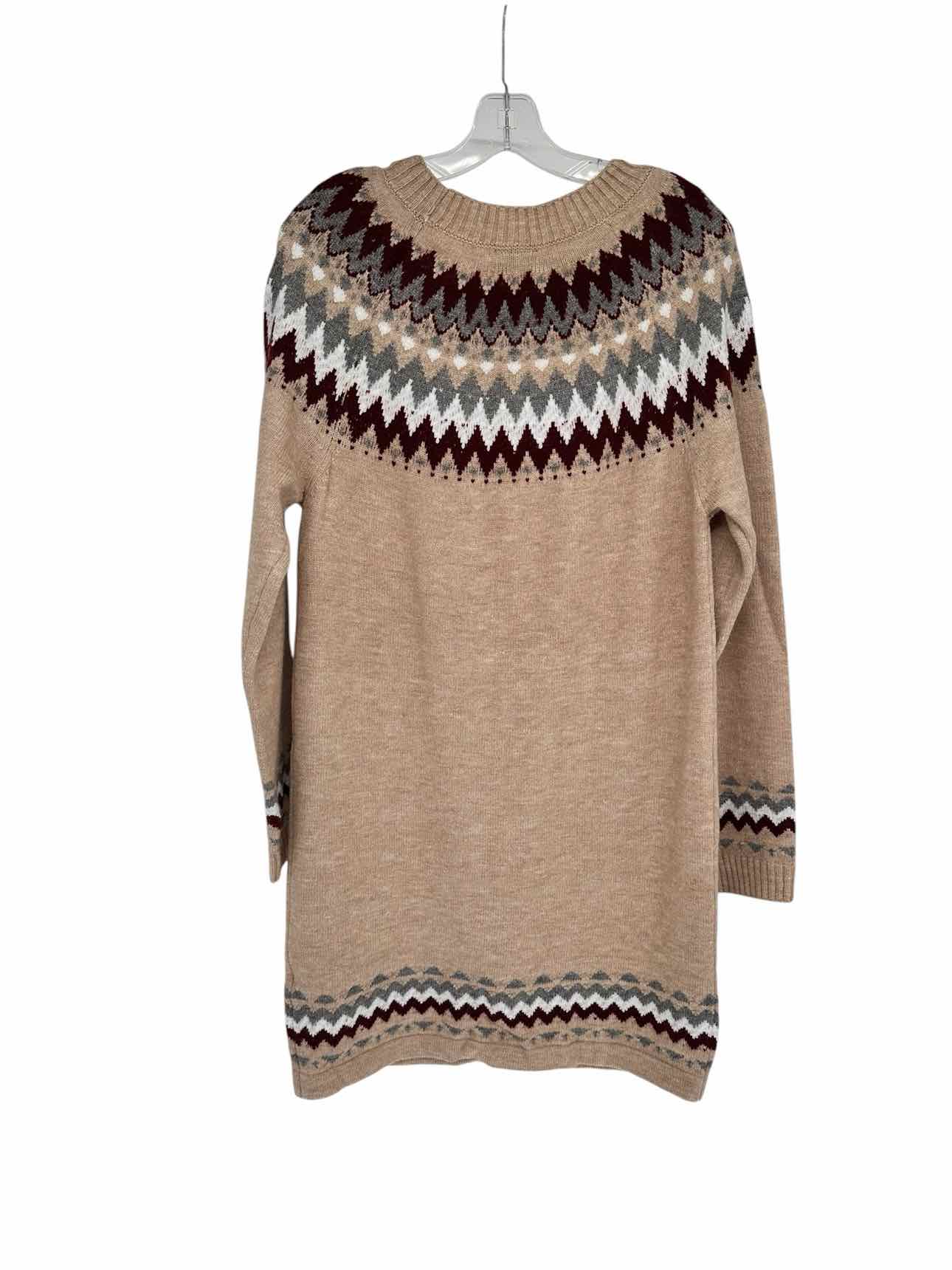 Coco + Carmen Beige Faire Isle Sweater Dress Size S/M **NEW**