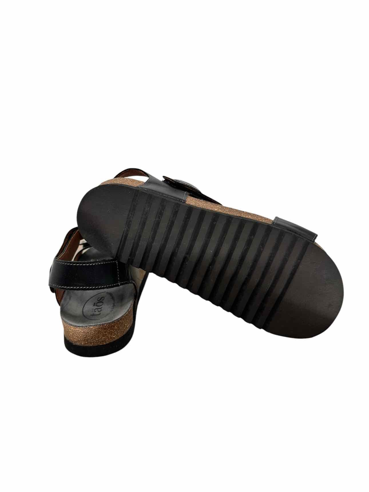 Taos Black Lucky Sandal Shoe Size 8/8.5