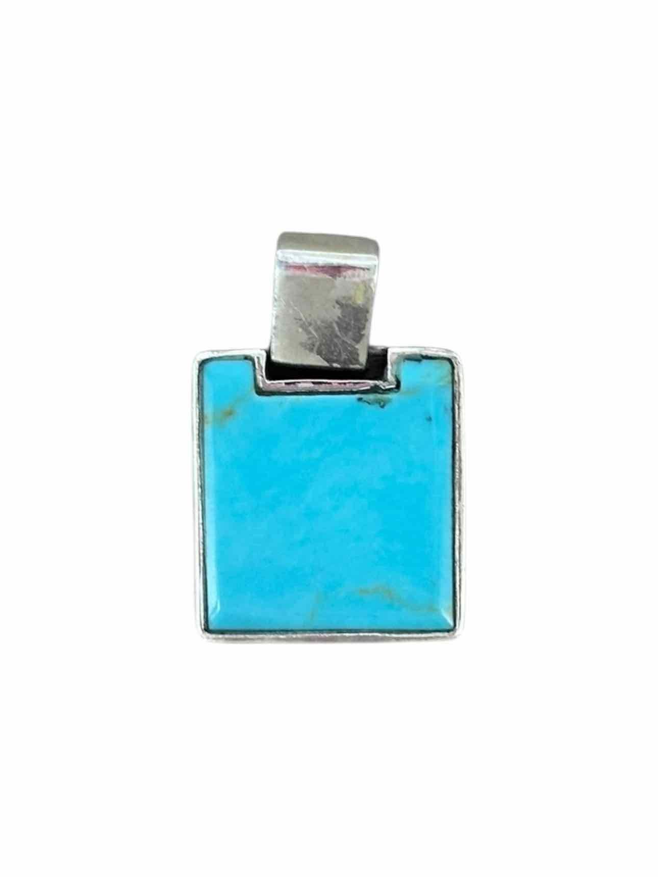 Sterling Silver Square Turquoise Pendant