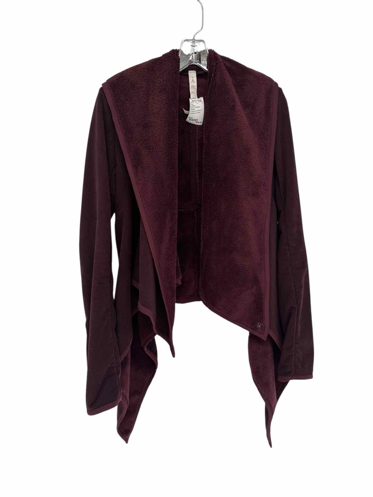 Lululemon Presence of Mind in Bordeaux Drama Maroon Jacket Size 6