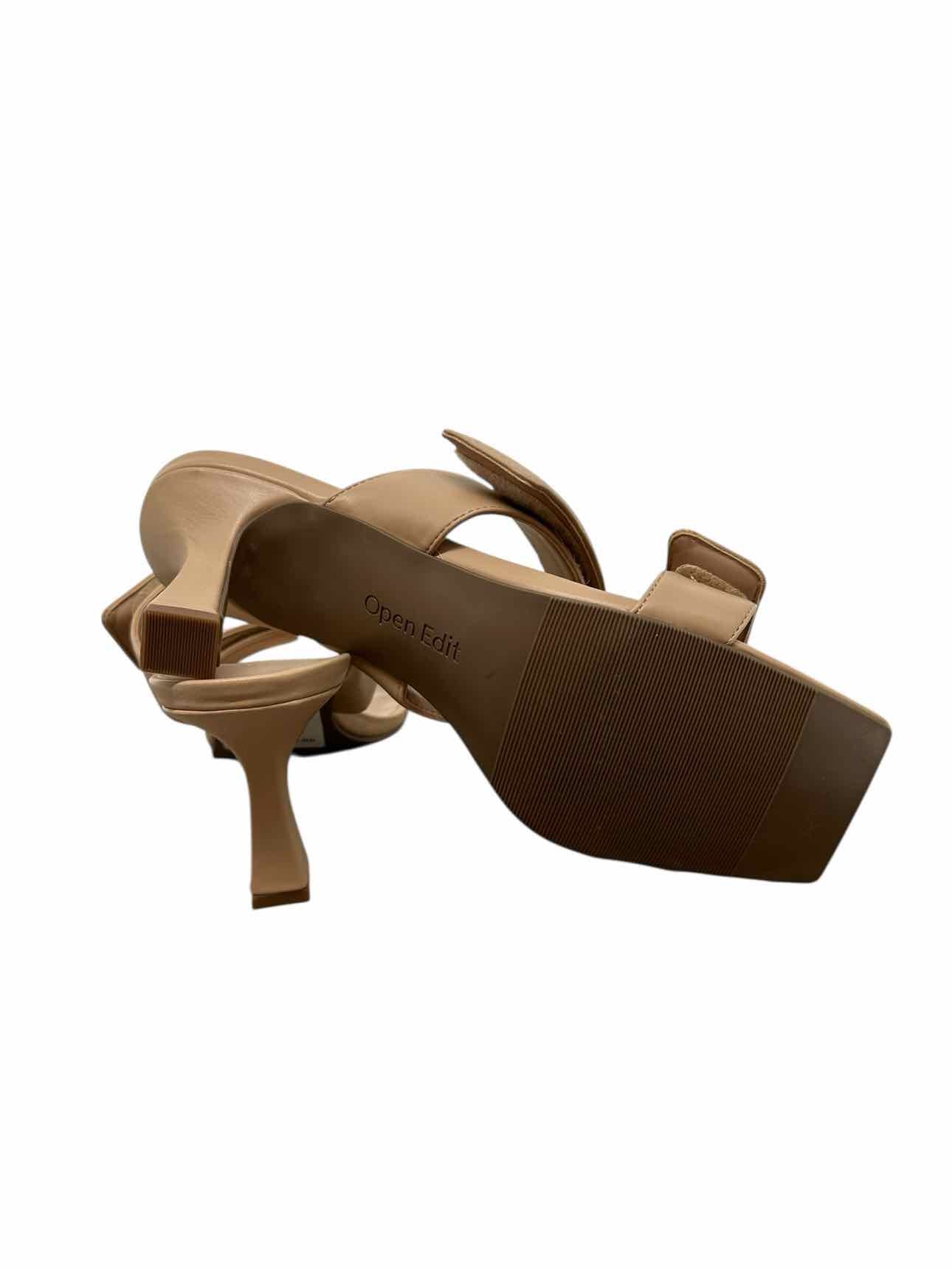 Open Edit Quincy Beige Sandals Shoe Size 9 **NEW**
