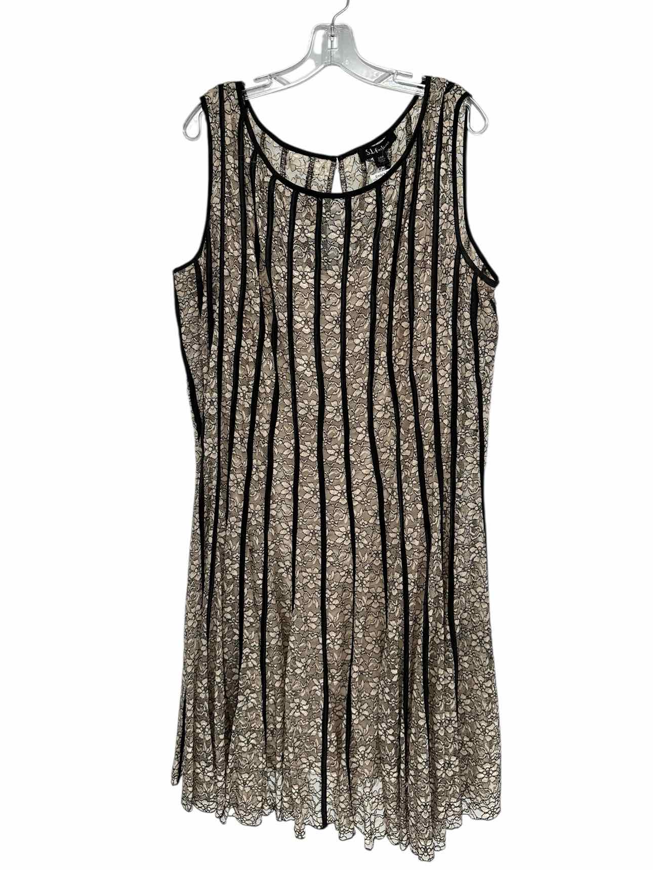 S.L. Fashions Brown Sleeveless Dress Size 24W