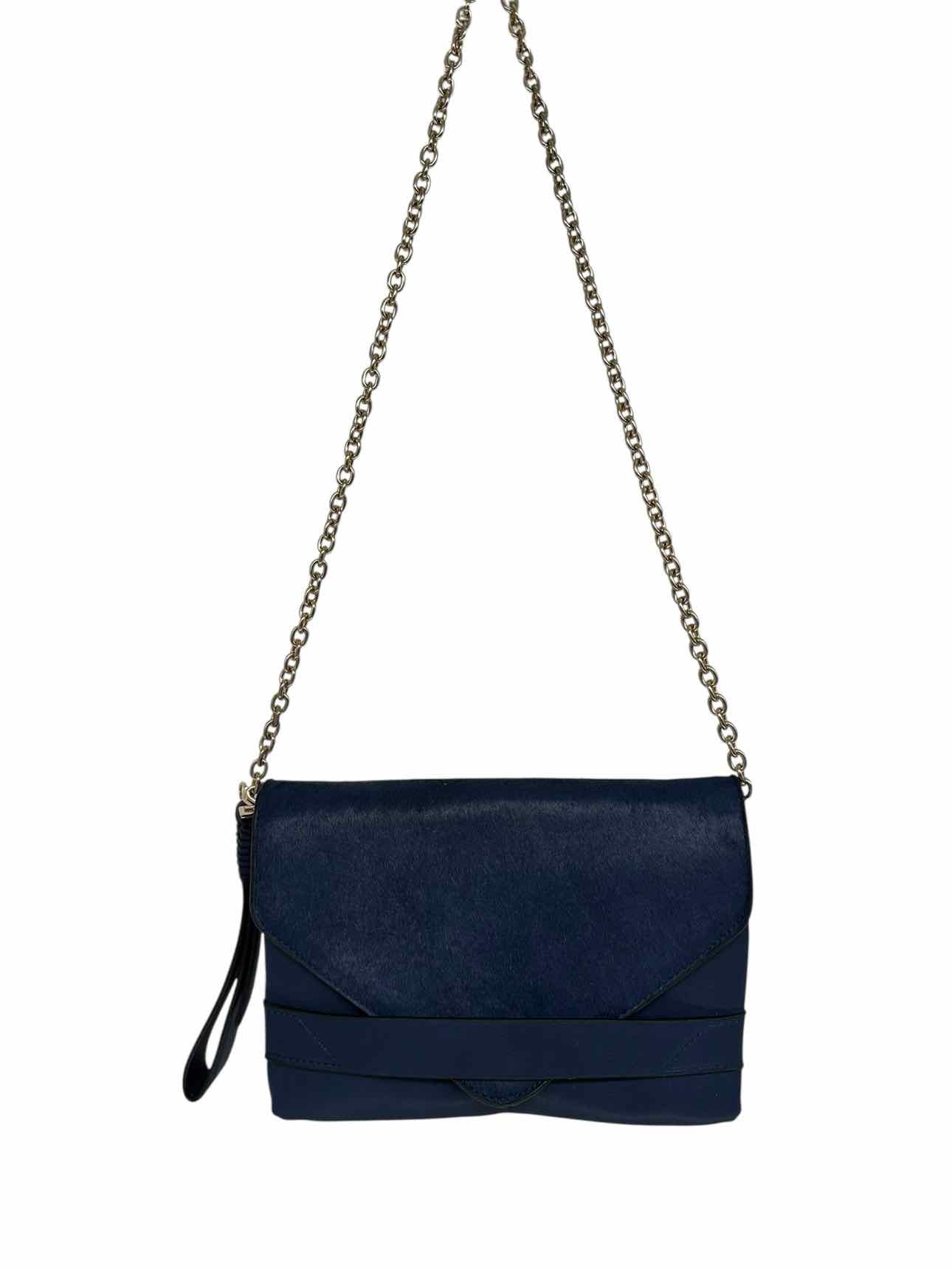 Kate & Alex Blue Leather Envelope Shoulder Bag **NEW**