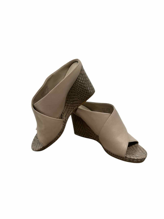 Calvin Klein Beige Wedge Sandals Shoe Size 6.5 **NEW**
