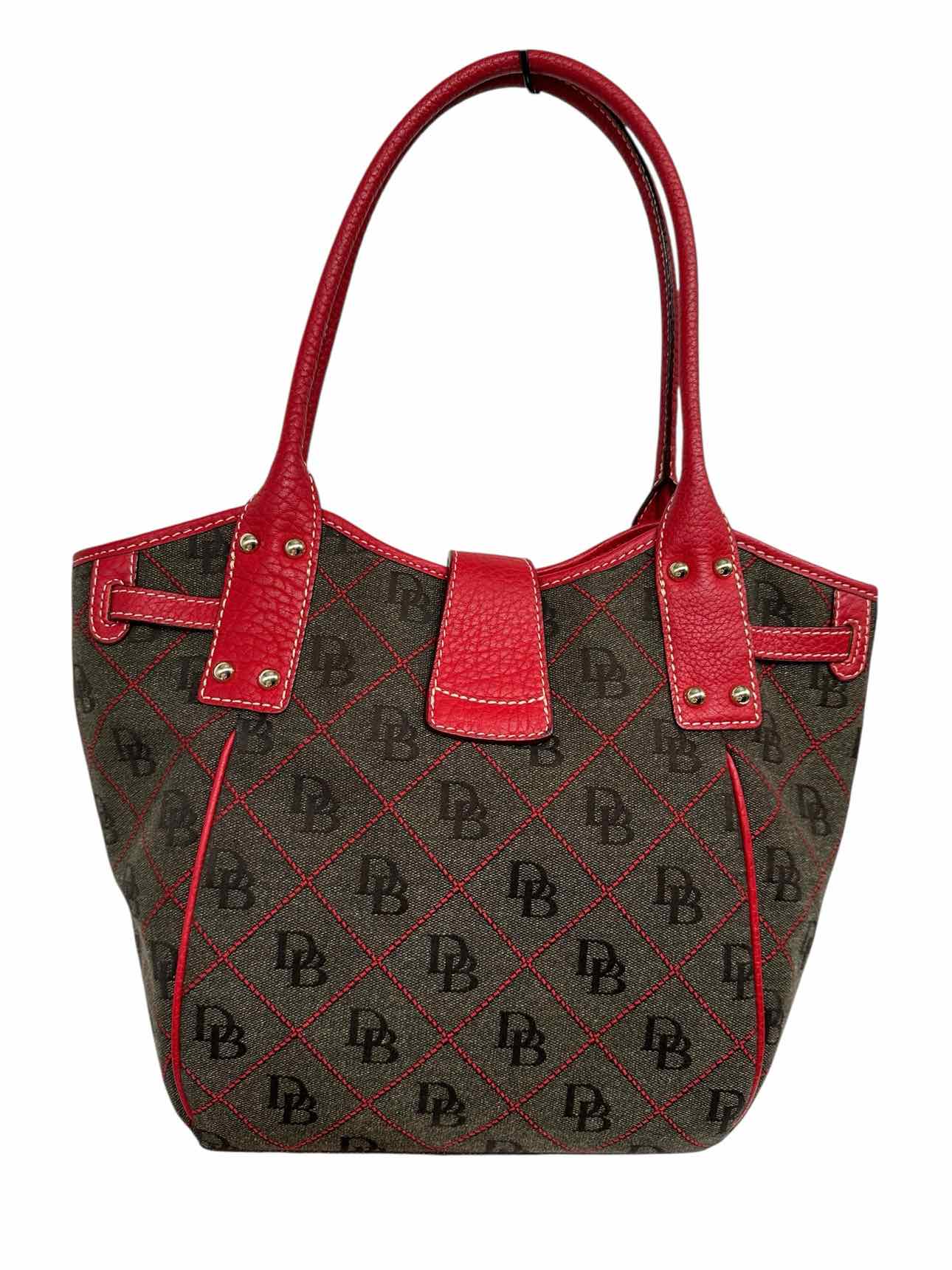 Dooney & Bourke Logo Lock Tulip w/ Red Leather Trim