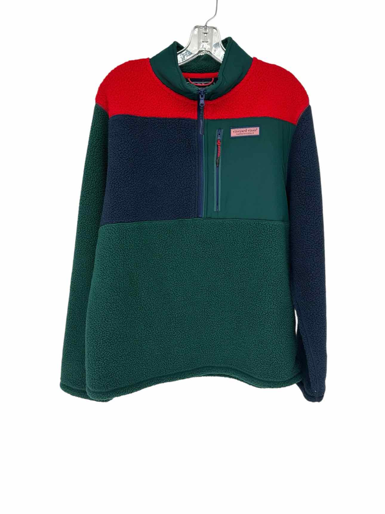 Vineyard Vines Colorblock Half-Zip Fleece Size M