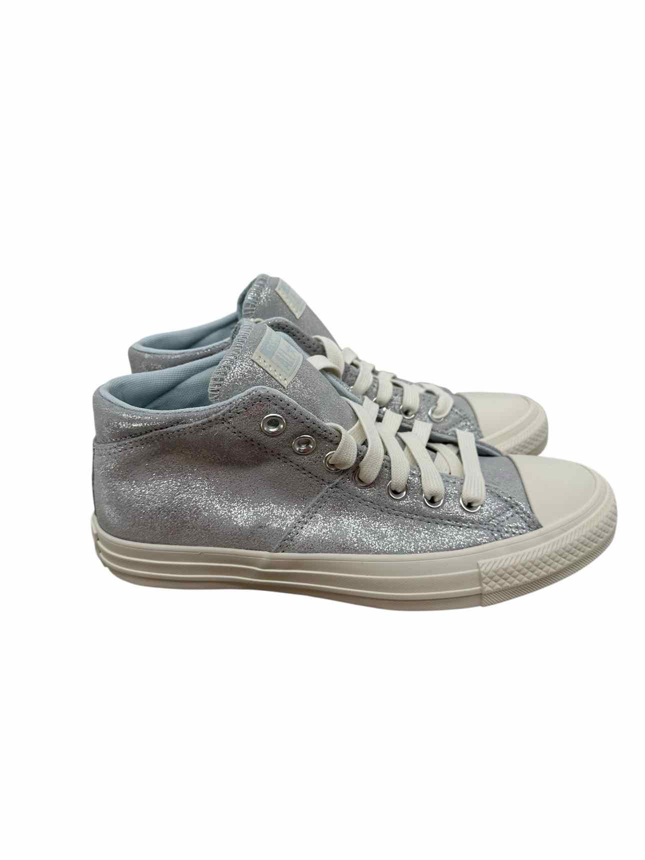 Converse Madison Chuck Taylor Mid Silver Sneakers Shoe Size 8.5 **NEW**