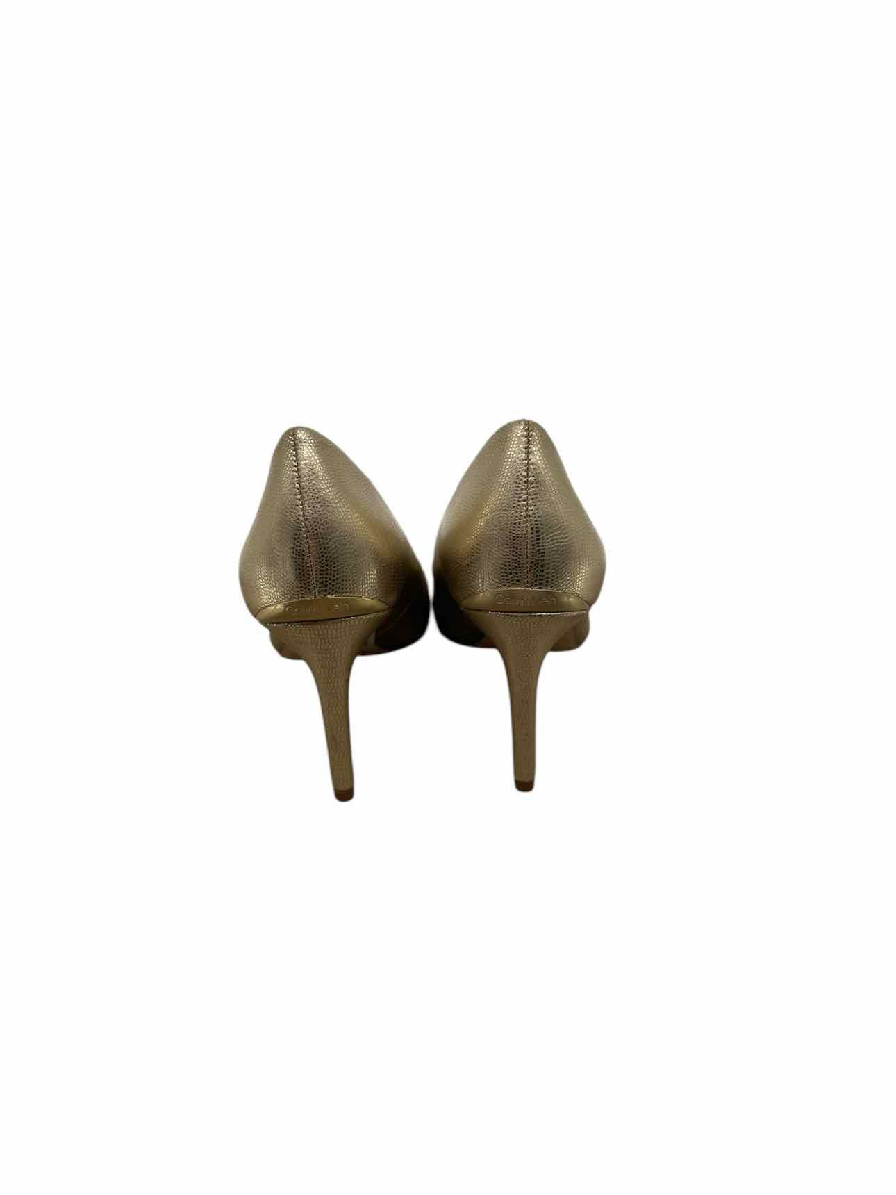 Calvin Klein Kirsten Metallic Gold Pumps Shoe Size 7.5