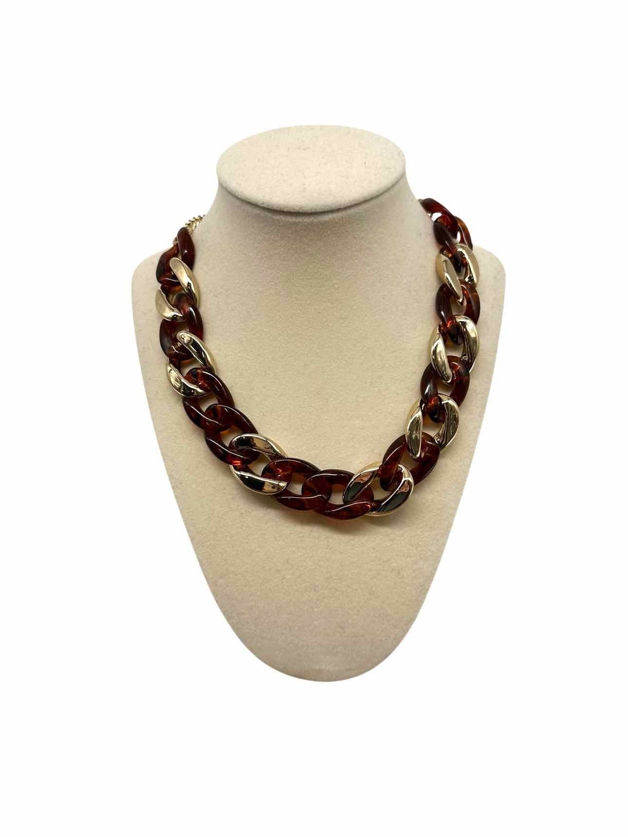 J. Crew Gold & Tortoise Link Necklace **NEW**
