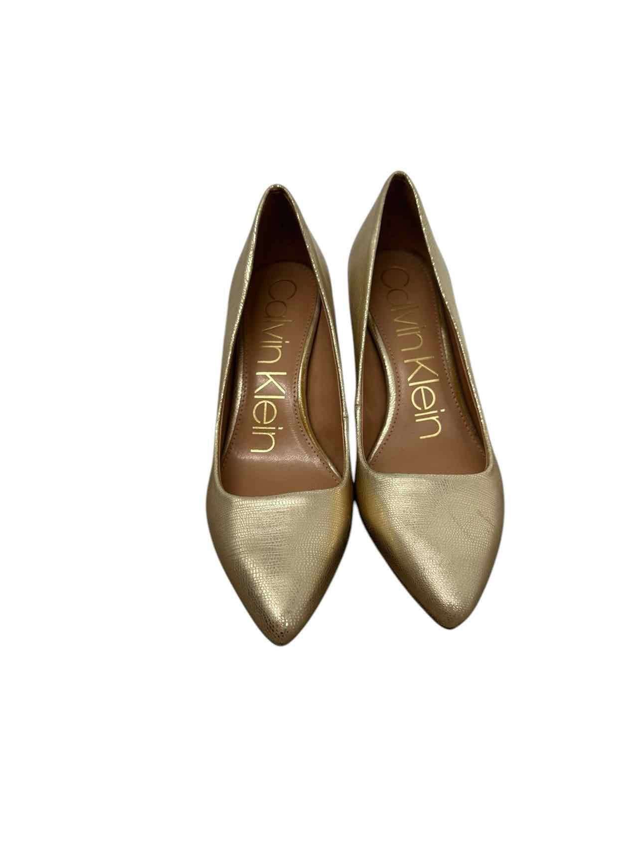 Calvin Klein Kirsten Metallic Gold Pumps Shoe Size 7.5