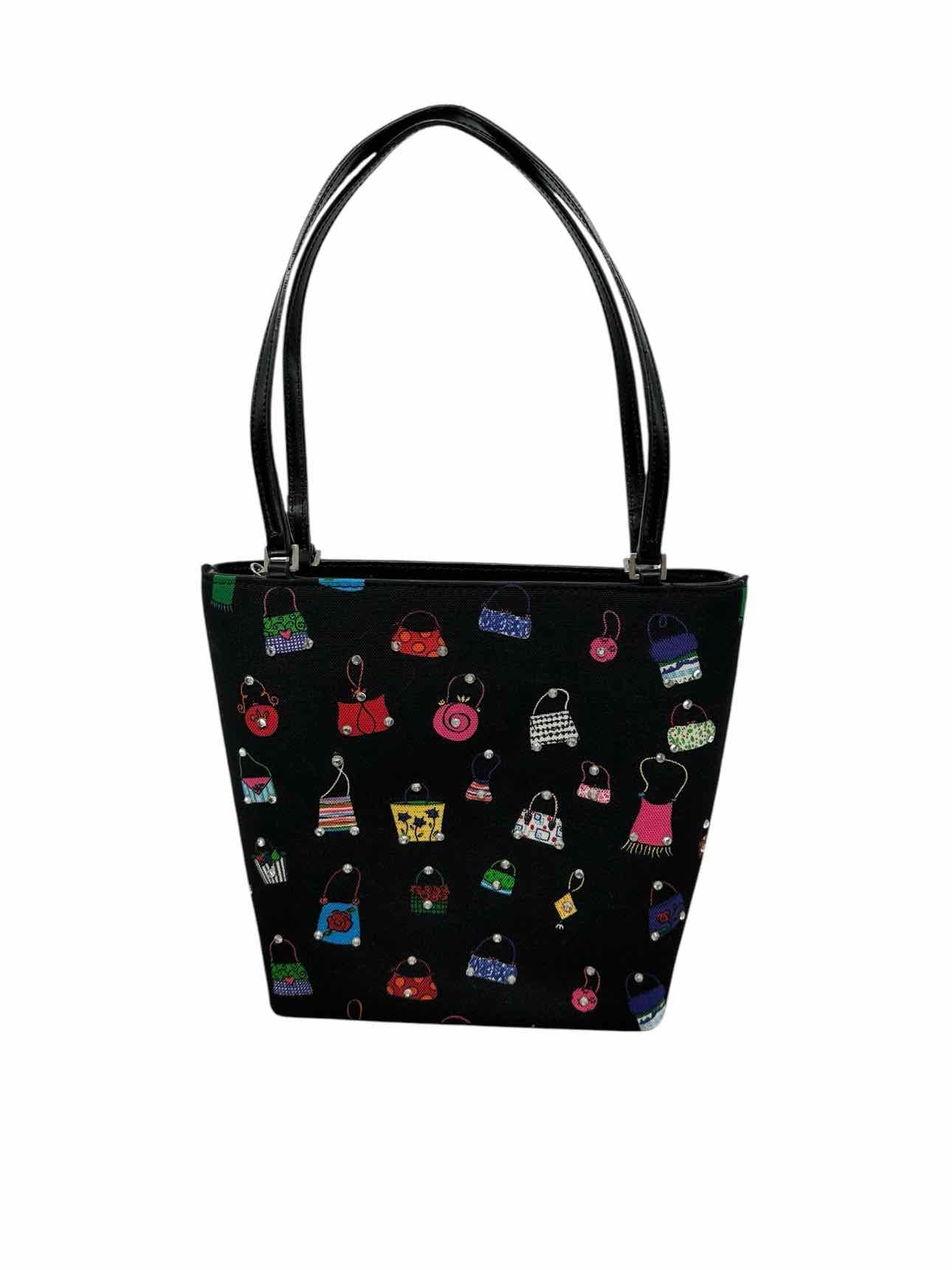 Nicci Black Canvas Shoulder Bag