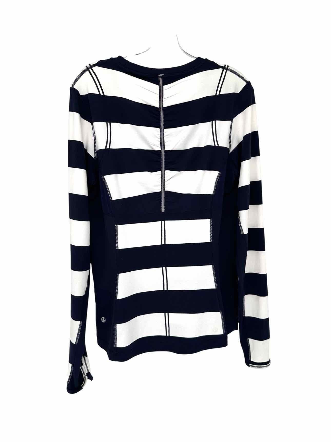 Lululemon Switch Back Navy Long Sleeve Top Size 12