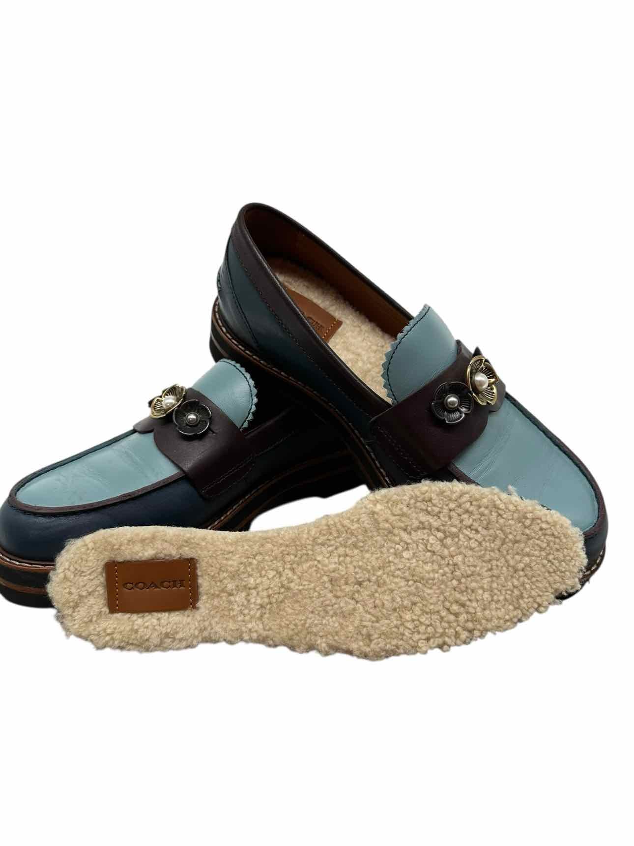 Coach Lenox Loafer Blue Shoe Size 7