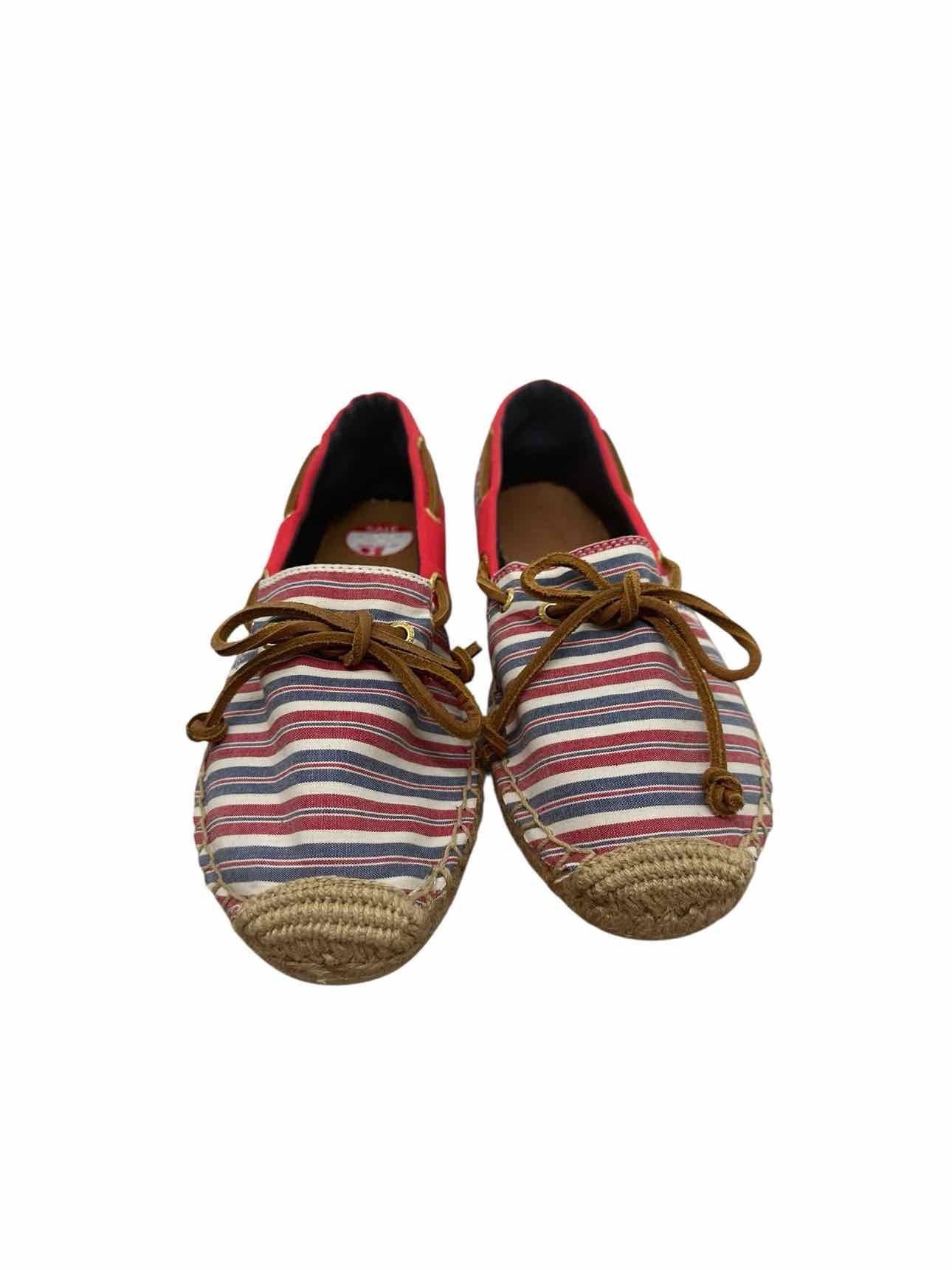 Sperry Katama Red/Blue Stripe Espadrilles Shoe Size 8 **NEW**